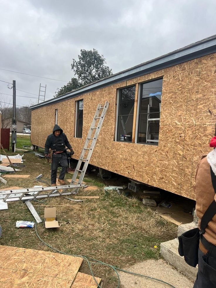 Mobile home repair or remodel in progress by Dream Home Mover